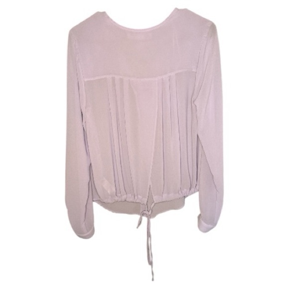 F21 Love21 Lavender long sleeve sheer button down blouse size XS - Picture 3 of 5